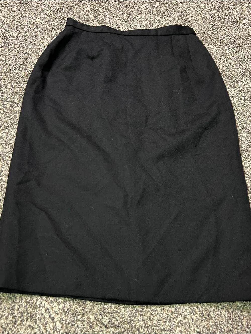 Vintage Pendleton Black Virgin Wool Midi Skirt 8 Made In US Academia Capsule